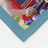 パーソナライズされた写カスタム真集金贈モノグラムの与 フリースブランケット (角)