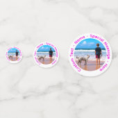 パーソナライズされた写真とカスタム文字紙吹雪 コンフェッティ (裏面)