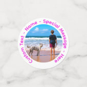 パーソナライズされた写真とカスタム文字紙吹雪 コンフェッティ (スモール正面)