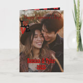 パーソナライズされた写真とメカスタムッセージを愛する カード (正面)