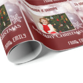 パーソナライズされた写真と名前の折り返し紙 ラッピングペーパー (ロールコーナー)