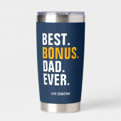 パーソナライズされた写真と文字最高のパパEver 保温保冷タンブラー (正面)