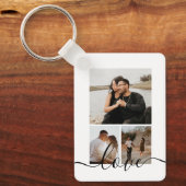 パーソナライズされた写真と文字 キーホルダー (正面)