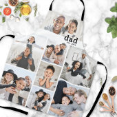 パーソナライズされた写真のコラージュ お父さん用エプロン エプロン