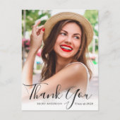パーソナライズされた写真の台本感謝してい卒業前 ポストカード (正面)