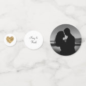 パーソナライズされた写真の結婚式 コンフェッティ (正面)