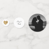 パーソナライズされた写真の結婚式 コンフェッティ (裏面)