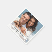 パーソナライズされた写真の結婚特別な機会 スタンダードカクテルナプキン (角)