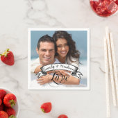 パーソナライズされた写真の結婚特別な機会 スタンダードカクテルナプキン (インサイチュ)