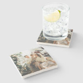 パーソナライズされた写真の追加お気に入りの ストーンコースター (横)