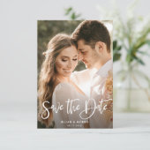 パーソナライズされた写真を使った「Save the Date」招待状 招待状 (スタンド正面)