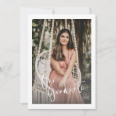 パーソナライズされた写真エレガント卒業シック 案内状 (正面)