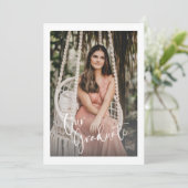 パーソナライズされた写真エレガント卒業シック 案内状 (スタンド正面)