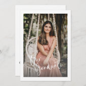 パーソナライズされた写真エレガント卒業シック 案内状 (正面/裏面)