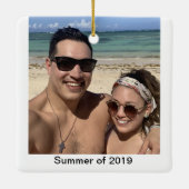 パーソナライズされた写真オーナメント セラミックオーナメント (裏面)