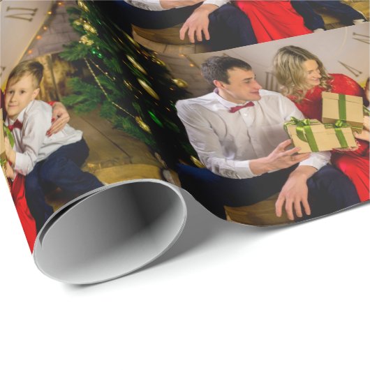 パーソナライズされた写真カスタム ラッピングペーパー (ロールコーナー)