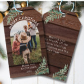パーソナライズされた写真クリスマスウッドギフトラベル ギフトタグ