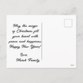 パーソナライズされた写真クリスマスカーカスタムド シーズンポストカード (裏面)