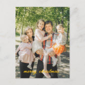 パーソナライズされた写真クリスマスカーカスタムド シーズンポストカード (正面)