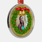 パーソナライズされた写真クリスマスツリーオーナメント メタルオーナメント (右)