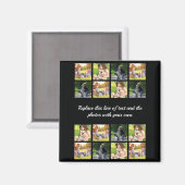 パーソナライズされた写真コラージュと文字マグネット マグネット (正面/裏面)