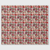 パーソナライズされた写真コラージュ9写真 ラッピングペーパー (フラット)