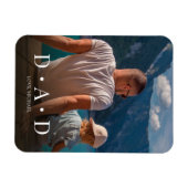 パーソナライズされた写真シンプルパパカスタムモダン マグネット (横)