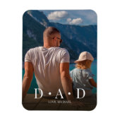 パーソナライズされた写真シンプルパパカスタムモダン マグネット (縦)