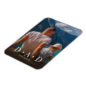 パーソナライズされた写真シンプルパパカスタムモダン マグネット (左側)