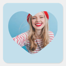 パーソナライズされた写真シールハート