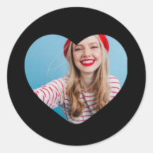 パーソナライズされた写真シールハート