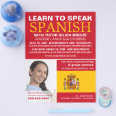 パーソナライズされた写真スペインの語学 チラシ (シングル)