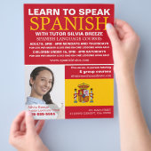 パーソナライズされた写真スペインの語学 チラシ (手)