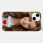 パーソナライズされた写真スモダンクリプト名愛 Case-Mate iPhoneケース (裏面 (横))