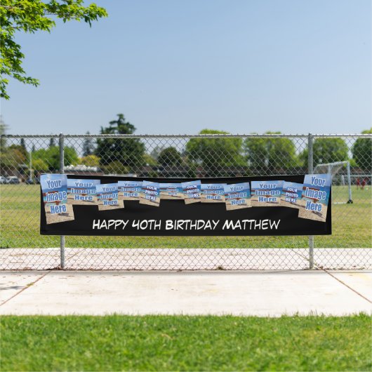 パーソナライズされた写真テンプレート誕生日/その他のイベント 横断幕 (インサイチュ)