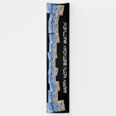 パーソナライズされた写真テンプレート誕生日/その他のイベント 横断幕 (縦)