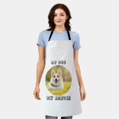 パーソナライズされた写真テンプレートfor My Dog – マイ最高の エプロン (着用した状態)