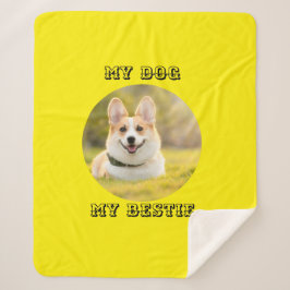 パーソナライズされた写真テンプレートfor My Dog – マイ最高の シェルパブランケット