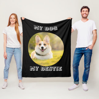 パーソナライズされた写真テンプレートfor My Dog – マイ最高の フリースブランケット