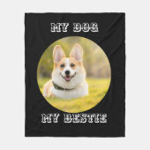 パーソナライズされた写真テンプレートfor My Dog – マイ最高の フリースブランケット (正面)