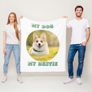 パーソナライズされた写真テンプレートfor My Dog – マイ最高の フリースブランケット