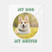 パーソナライズされた写真テンプレートfor My Dog – マイ最高の フリースブランケット (正面)