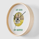 パーソナライズされた写真テンプレートfor My Dog – マイ最高の 壁時計 (傾斜)