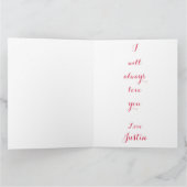 パーソナライズされた写真バレンタインデーのカード カード (内部)