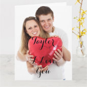 パーソナライズされた写真バレンタインデーのカード カード (黄色い花)