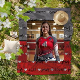 パーソナライズされた写真バレーボール上級卒業 フリースブランケット