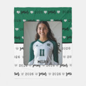 パーソナライズされた写真バレーボール上級贈呈 フリースブランケット (正面)