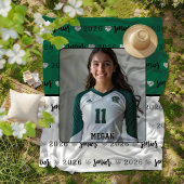 パーソナライズされた写真バレーボール上級贈呈 フリースブランケット