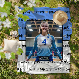 パーソナライズされた写真バレーボール上級贈呈 フリースブランケット