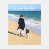 パーソナライズされた写真フリースブランケットカスタム文字 フリースブランケット (正面)